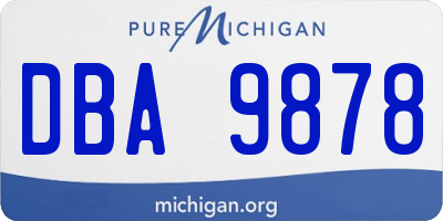MI license plate DBA9878