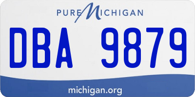 MI license plate DBA9879