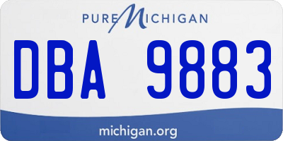 MI license plate DBA9883