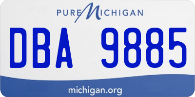 MI license plate DBA9885