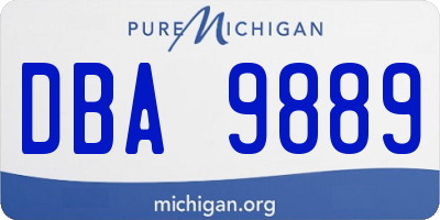 MI license plate DBA9889