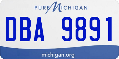 MI license plate DBA9891