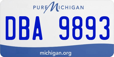 MI license plate DBA9893