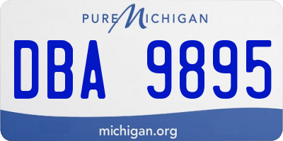 MI license plate DBA9895