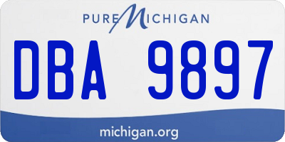 MI license plate DBA9897