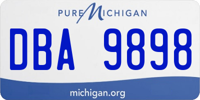 MI license plate DBA9898