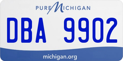 MI license plate DBA9902
