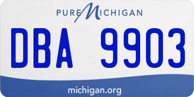 MI license plate DBA9903