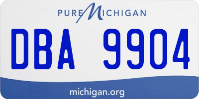 MI license plate DBA9904