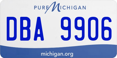 MI license plate DBA9906