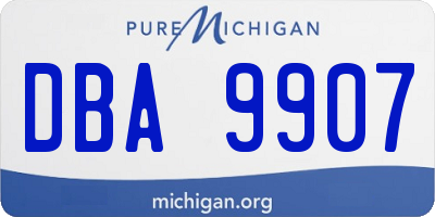 MI license plate DBA9907