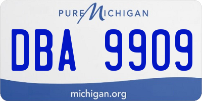 MI license plate DBA9909