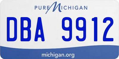 MI license plate DBA9912