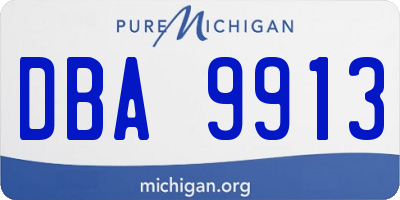 MI license plate DBA9913