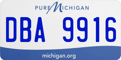 MI license plate DBA9916
