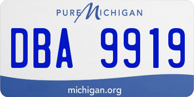 MI license plate DBA9919