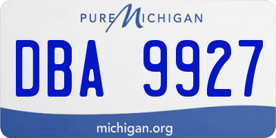 MI license plate DBA9927
