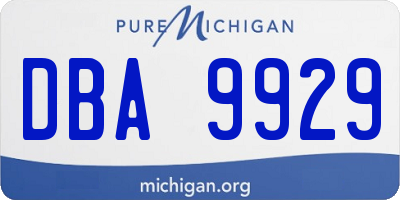 MI license plate DBA9929