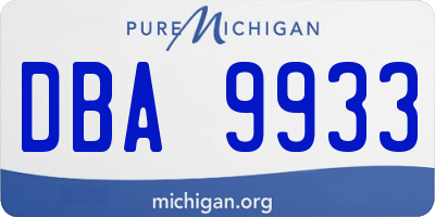 MI license plate DBA9933