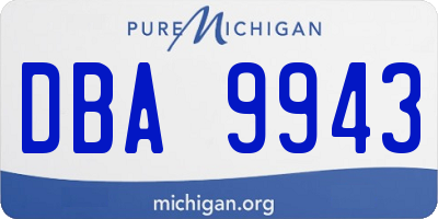 MI license plate DBA9943