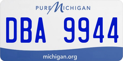 MI license plate DBA9944
