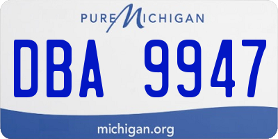 MI license plate DBA9947