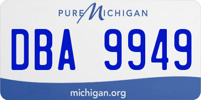 MI license plate DBA9949