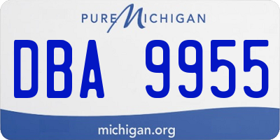 MI license plate DBA9955