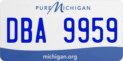 MI license plate DBA9959