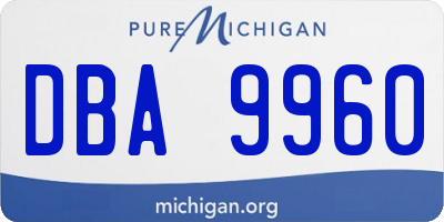 MI license plate DBA9960