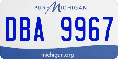 MI license plate DBA9967