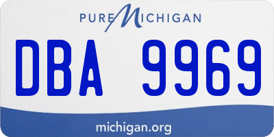 MI license plate DBA9969