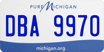 MI license plate DBA9970