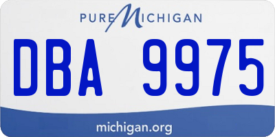 MI license plate DBA9975