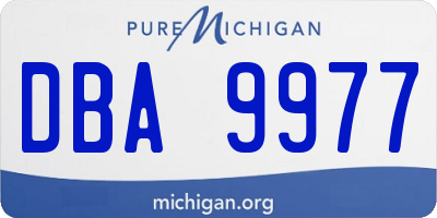 MI license plate DBA9977