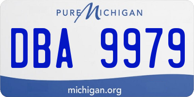 MI license plate DBA9979