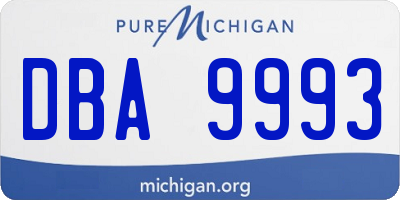 MI license plate DBA9993