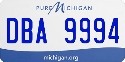 MI license plate DBA9994