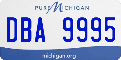 MI license plate DBA9995