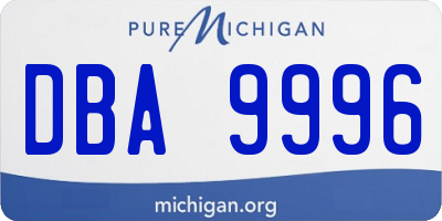 MI license plate DBA9996