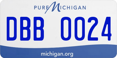 MI license plate DBB0024