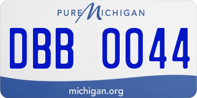 MI license plate DBB0044