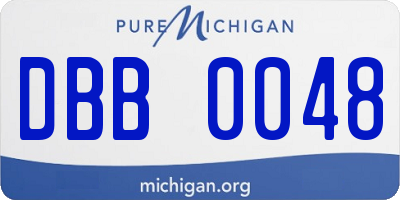 MI license plate DBB0048
