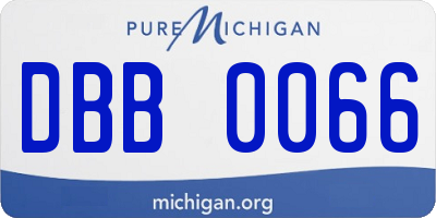 MI license plate DBB0066