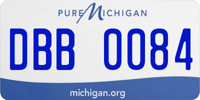 MI license plate DBB0084