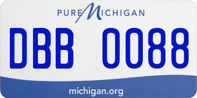 MI license plate DBB0088