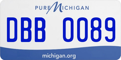 MI license plate DBB0089