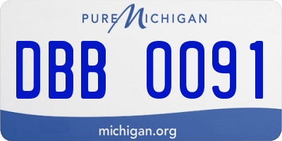 MI license plate DBB0091