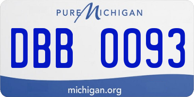MI license plate DBB0093