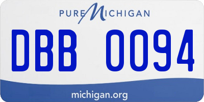 MI license plate DBB0094